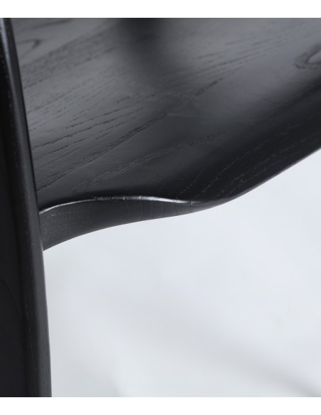 Silla de Diseño nórdico HASLOCH en Madera de Olmo Negro