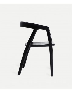 Silla de Diseño nórdico HASLOCH en Madera de Olmo Negro 2
