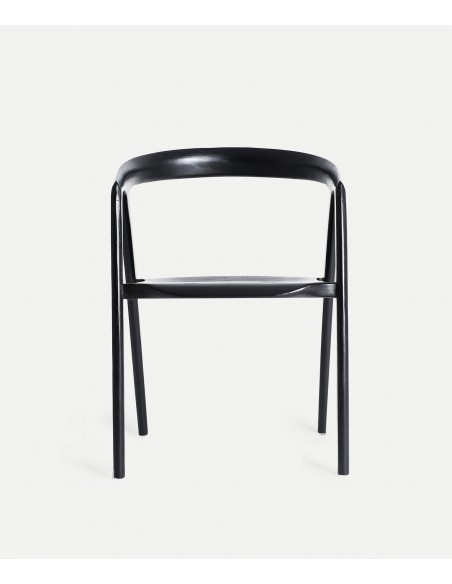 Silla de Diseño nórdico HASLOCH en Madera de Olmo Negro
