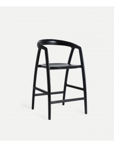 Taburete de Diseño nórdico HASLOCH 65 en Madera de Olmo...