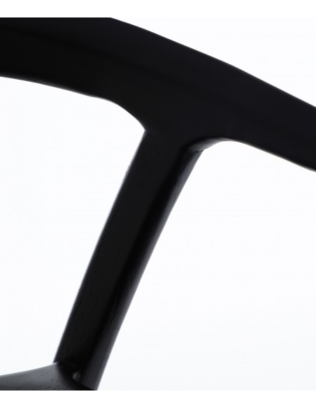 Taburete de Diseño nórdico HASLOCH 65 en Madera de Olmo Negro