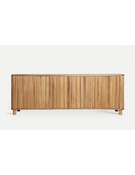 Mueble TV SKAGEN 160 x 56 cm de Madera de Paulownia Marrón Claro