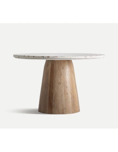 Mesa de jantar redonda LAUTREC 120 em terrazzo...