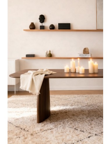 Mesa de madera nogal minimalista KIMBERLY 200 x 90