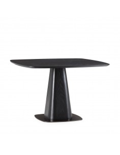 Mesa de jantar quadrada ETEL 120 em folheado de carvalho...