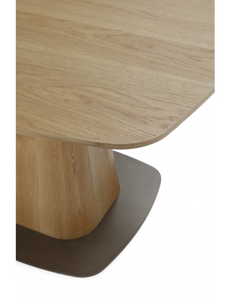 Mesa de Jantar Quadrada ETEL 120 cm em folheado a carvalho