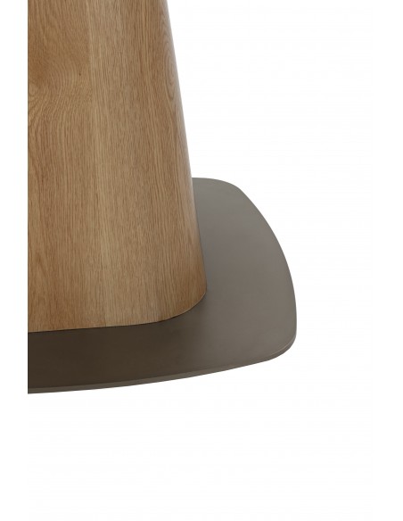 Mesa de comedor Cuadrada ETEL 120 cm en chapa Roble