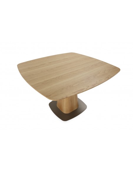 Mesa de comedor Cuadrada ETEL 120 cm en chapa Roble