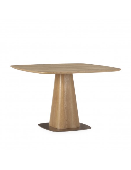 Mesa de Jantar Quadrada ETEL 120 cm em folheado a carvalho