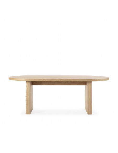 Mesa de comedor Oval BLAIR 220 cm Chapa de Fresno