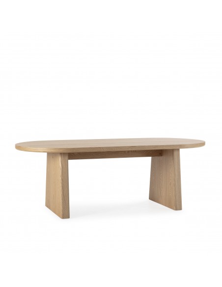 Mesa de comedor Oval BLAIR 220 cm Chapa de Fresno