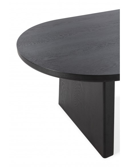 Mesa de comedor Oval BLAIR 220 x 100 Chapa de Fresno negro