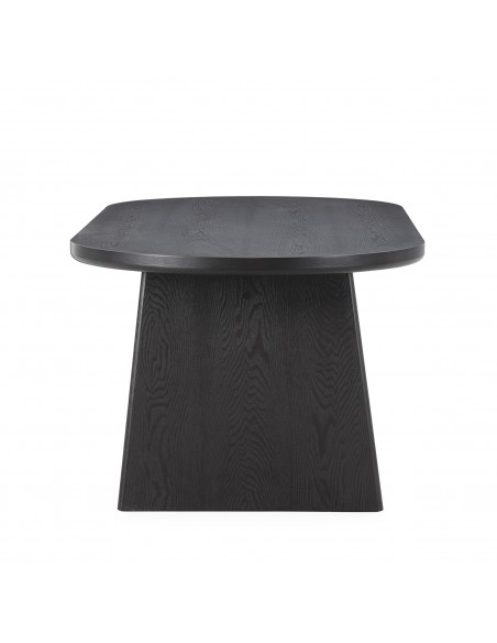 Mesa de Jantar Oval BLAIR 220 x 100 Folha de Fresno preto