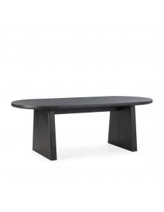 Mesa de comedor Oval BLAIR 220 x 100 Chapa de Fresno negro