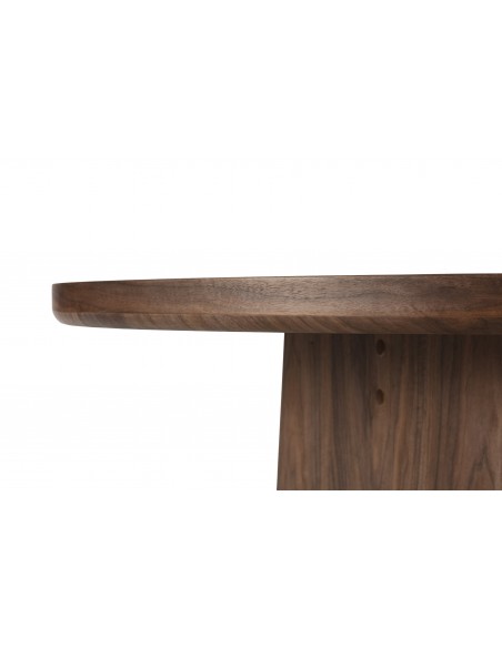 Mesa de comedor Oval BLAIR 220 x 100 Chapa de nogal