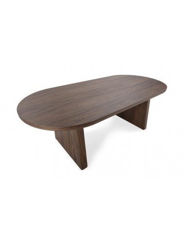 Mesa de jantar oval BLAIR 220 x 100 em folheado...