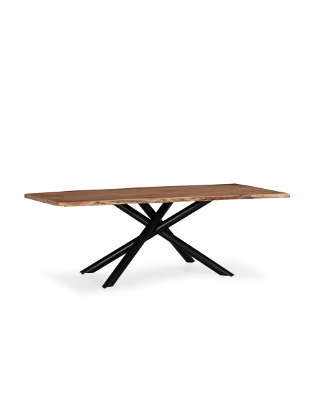 Mesa de jantar industrial ANURI, 220 x 100 em madeira de acácia.