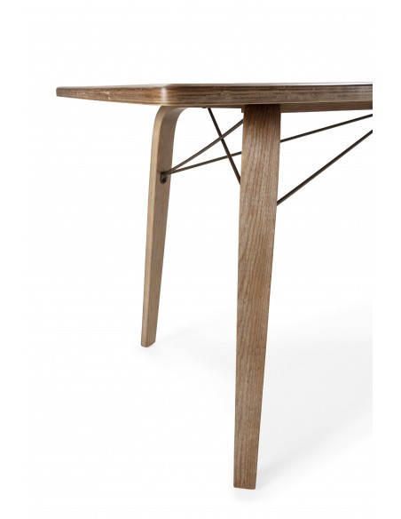 Mesa retangular de design LUJAN, 180 x 90, carvalho lavado.