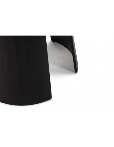 Mesa de diseño redonda 120 ZURI en Madera negra