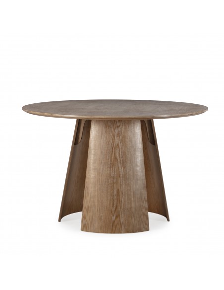 Mesa de comedor redonda 120 ZURI en Madera Contrachapada roble