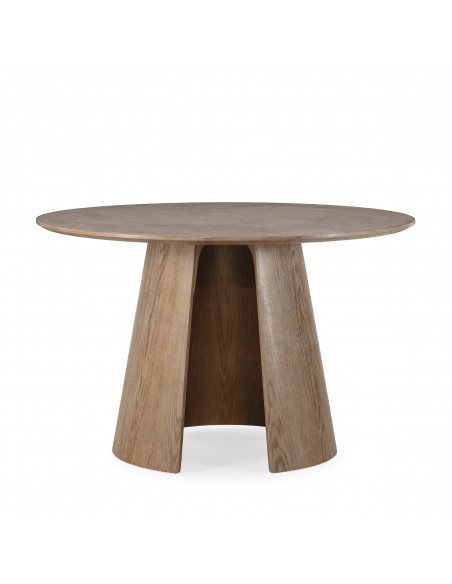 Mesa de comedor redonda 120 ZURI en Madera Contrachapada roble