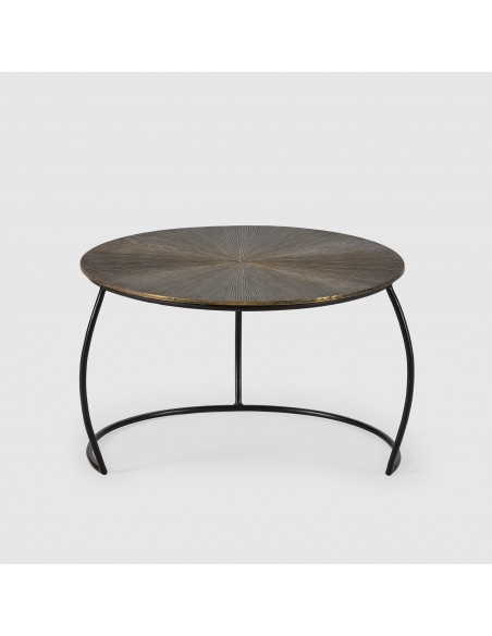 Set 2 Mesas de Centro SELENE 70/54 cms, en metal Oro Viejo