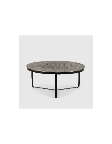 Mesa de centro redonda 90 CLARISA em metal com...