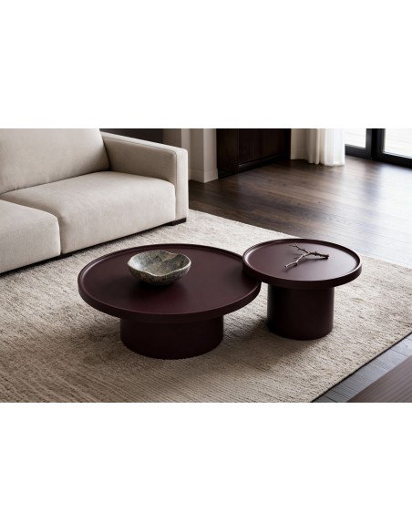 Mesa de Centro de diseño WARREN 80 Terracota de MDF