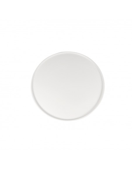 Mesa de centro redonda RODNEY 80 de design em MDF lacado a branco.