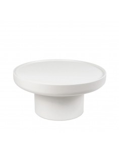 Mesa de Centro redonda de diseño RODNEY 80 MDF lacado blanco
