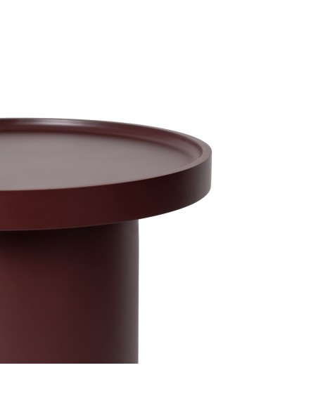 Mesa auxiliar redonda de diseño WARREN 50 Terracota de MDF