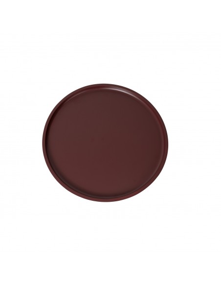 Mesa auxiliar redonda de diseño WARREN 50 Terracota de MDF