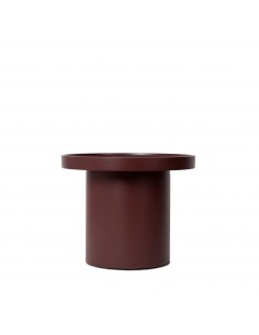 Mesa auxiliar redonda de diseño WARREN 50 Terracota de MDF