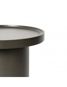 Mesa auxiliar redonda de diseño WARREN 50 MDF lacado verde 2