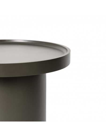 Mesa auxiliar redonda de diseño WARREN 50 MDF lacado verde