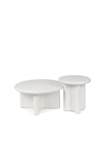 Mesa auxiliar de diseño FLOYD 50 blanco de resina