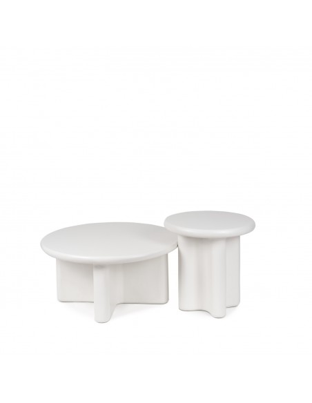 Mesa auxiliar de design FLOYD 50 blanco de resina