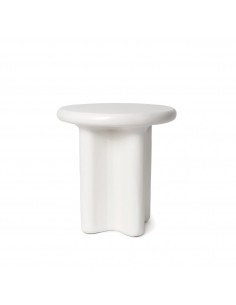 Mesa auxiliar de design FLOYD 50 blanco de resina