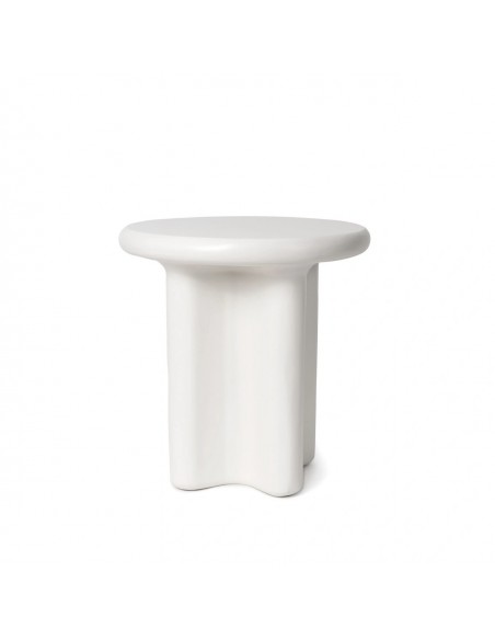 Mesa auxiliar de design FLOYD 50 blanco de resina