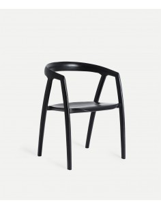 Silla de Diseño nórdico HASLOCH en Madera de Olmo Negro