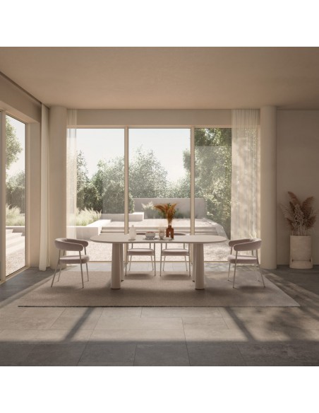 Mesa de Comedor Moderna NAHIA 220 x 110 cm color Arena