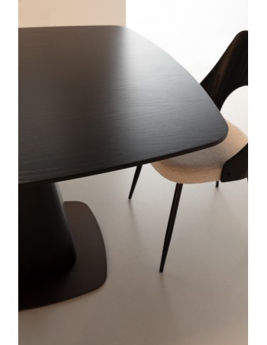 Mesa de jantar quadrada ETEL 120 em folheado de...