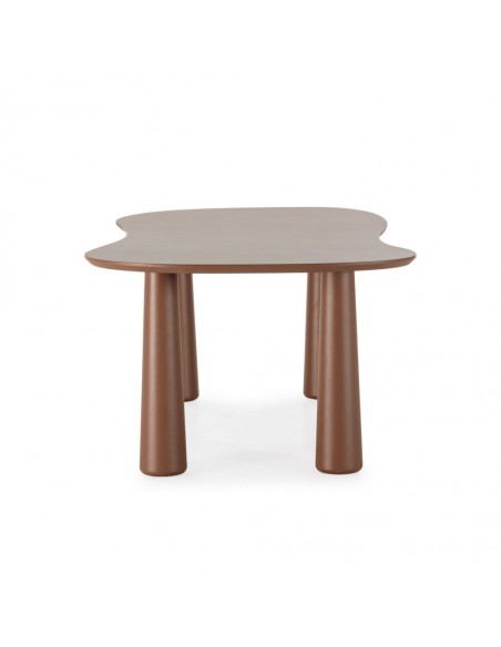 Mesa de Jantar Moderna NAHIA 220 x 110 cm cor Terracota