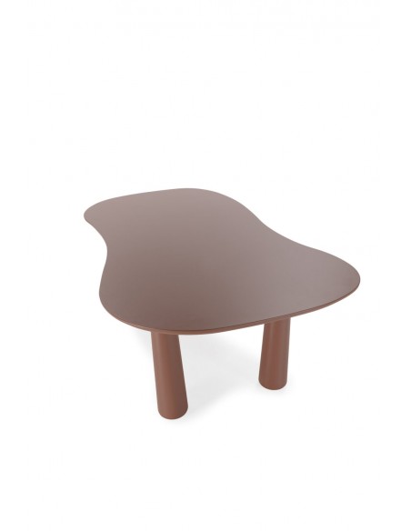 Mesa de Jantar Moderna NAHIA 220 x 110 cm cor Terracota