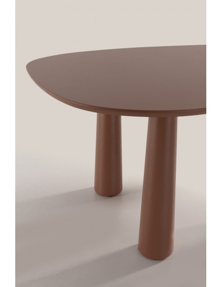 Mesa de Jantar Moderna NAHIA 220 x 110 cm cor Terracota