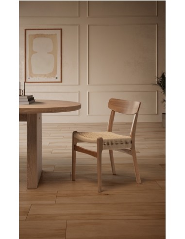 Mesa de comedor Oval BLAIR 220 cm Chapa de Fresno