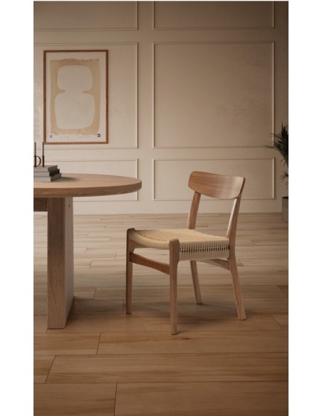 Mesa de Jantar Oval BLAIR 220 cm Folha de Fresno