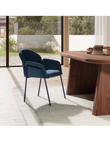 Mesa de jantar oval BLAIR 220 x 100 em folheado...