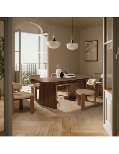 Mesa de comedor Oval BLAIR 220 x 100 Chapa de...