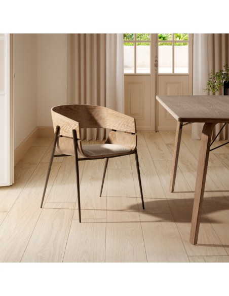 Mesa de diseño Rectangular LUJAN 180 x 90 Roble Lavado